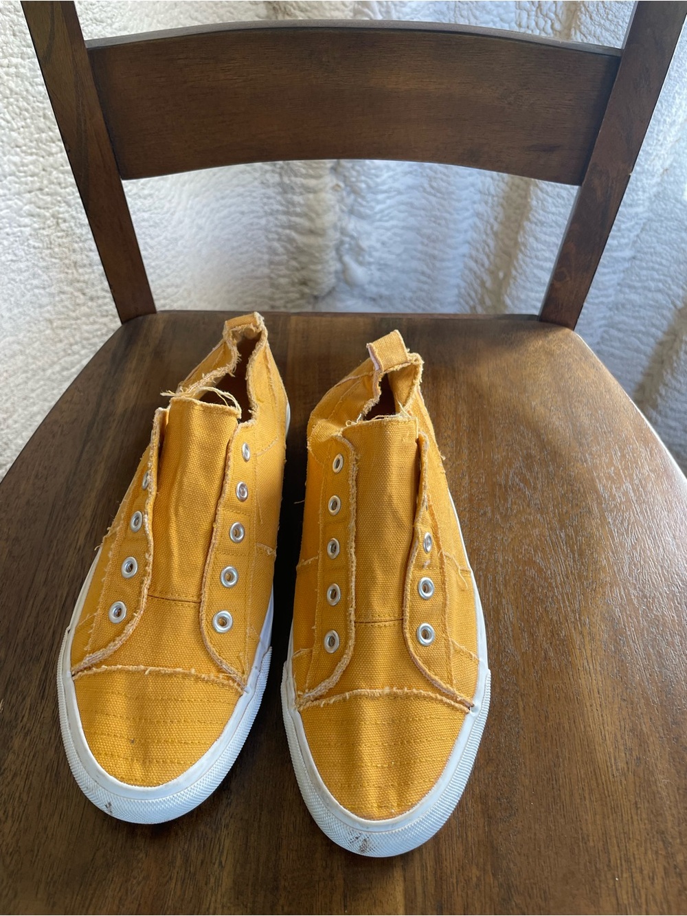 Corkys Women's Slip-On Canvas Sneakers in Mustard